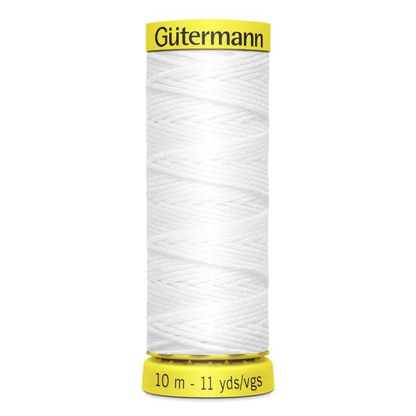 Gutermann Shirring Elastic - White #5019